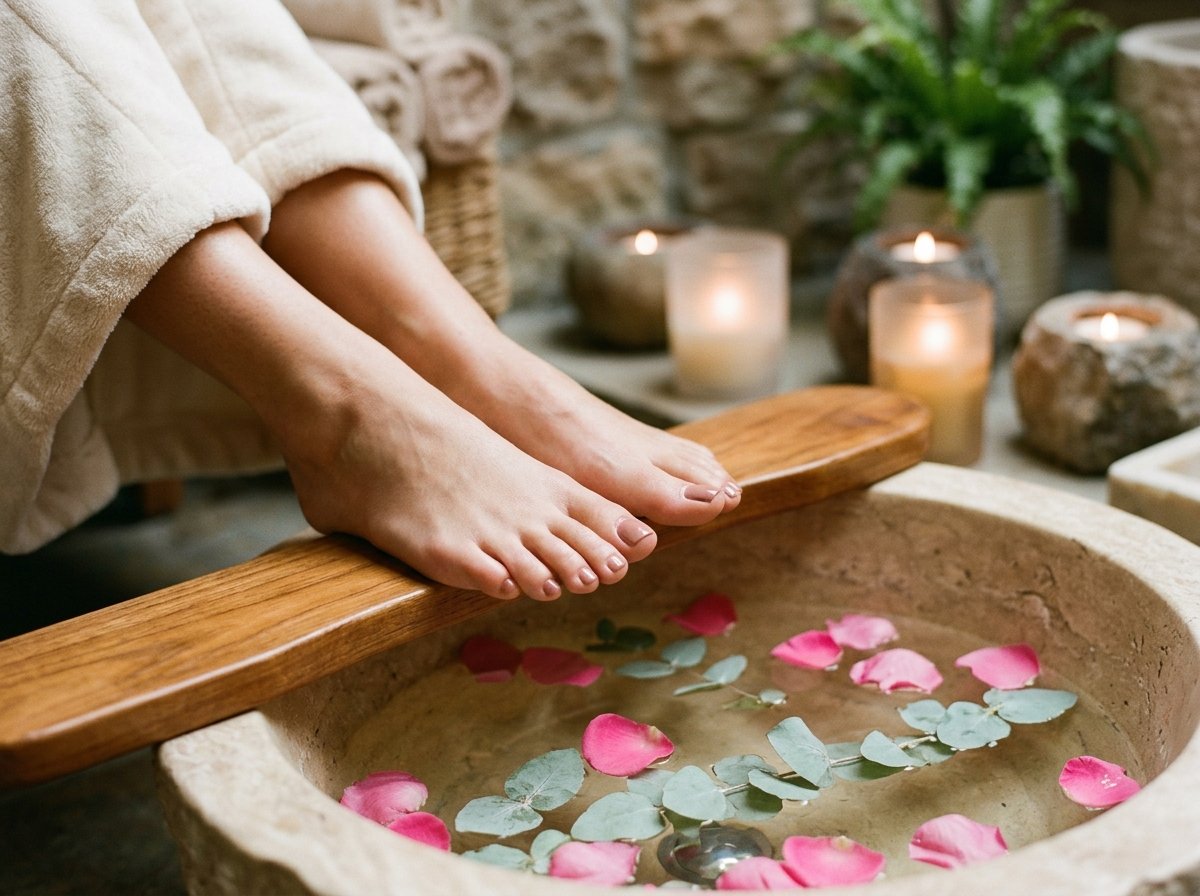 Botanical Spa Pedicure with Fresh Rose Petals at Divine Spa Cumming